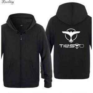 Unisex DJ Tiesto Flying Bird Full zipped hoodie Sweatshirt Hip Hop Black S